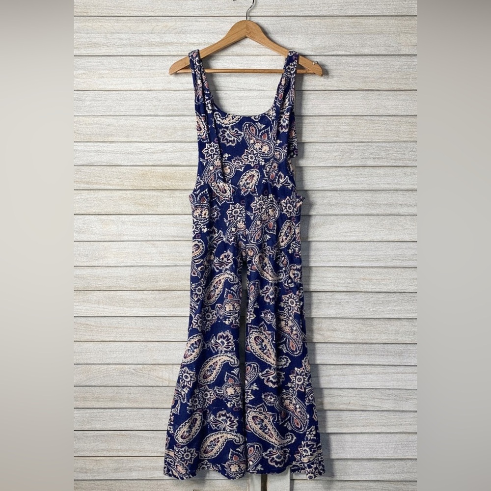 Harlow Jade Navy Paisley Small Shop Soft Overalls. Sz 4T. Great Condition